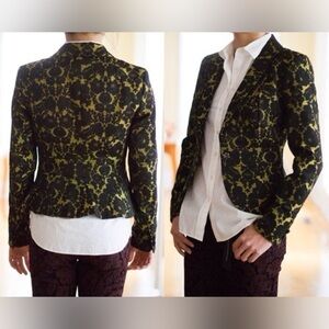 Banana Republic L'Wren Scott Collection Blazer Size 14 Lace Floral Jacket Rare